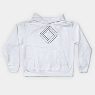 Impossible Shapes – Optical Illusion - Geometric Diamond Kids Hoodie